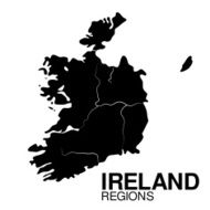 Ireland Regions map of