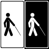 Vector blind symbol on black background Illustration EPS10