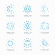 Geometric abstract symmetric shapes set Business icon Logo template Symbols N5