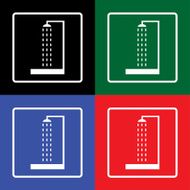 Vector Shower Single flat icon Illustration EPS10 N13