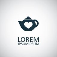 teapot icon with heart