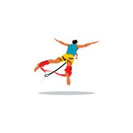 Bungy jumping sign Vector Illustration