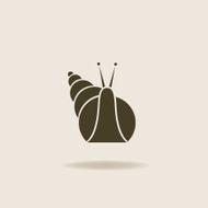 stylized silhouette of a snail N7