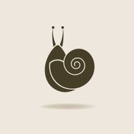 stylized silhouette of a snail N8