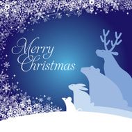 Background Christmas with cute animals