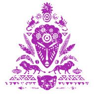 African Abstract Tribal Illustration N10
