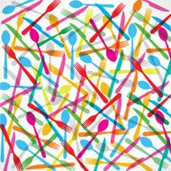 Colorful forks background