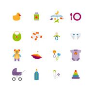 Cute color baby icons N2