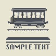 Rail Wagon icon or sign