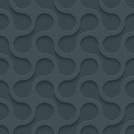 Metaballs dark seamless vector background with 3D effect