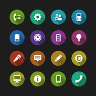 Web site vector icons set shadow effect N20