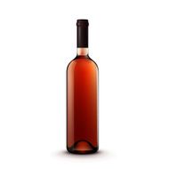 Vector Glass Wine Bottle Isolated on White Background N2