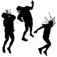 Vector Silhouette Of People N840