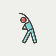 Man do strretching thin line icon N3