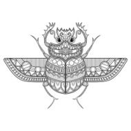 Vector Scarab Beetle