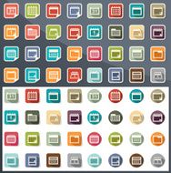 calendar icons vector eps10 N3