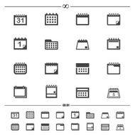 calendar icons vector eps10 N4