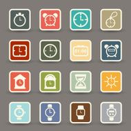 clocks icons vector eps10 N2