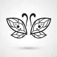 butterfly icon vector N4