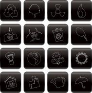 Line Ecology and Recycling icons