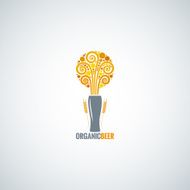 beer glass design concept background