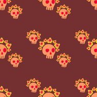 Seamless pattern with skull N3