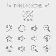 Music and entertainment thin line icon set N8