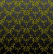 vector seamless vintage background green black wallpaper
