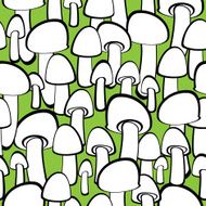 champignon mushrooms seamless pattern