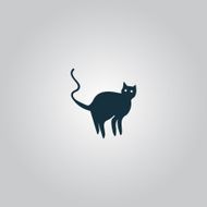 Evil Cat silhouette vector