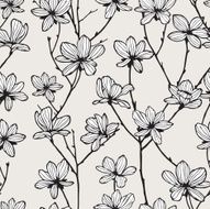 Seamless pattern with flowers lilac N24