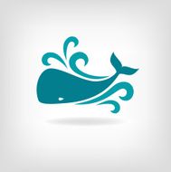 Vector image of a big whale N5