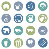 Vector Set of Circus Icons N14