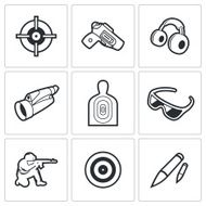 Shooting gallery icons Vector Illustration N2