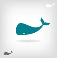 Vector image of a big whale N6