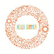 Summer wreath background N2