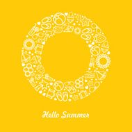 Summer wreath background N3