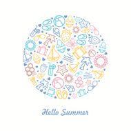 Summer circle shaped background N2