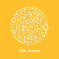 Summer circle shaped background N3