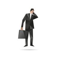 Abstract business man vector illustration N7