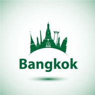 Vector silhouette of Bangkok Thailand N2