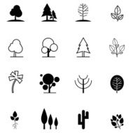 tree icons set vector illustration N2