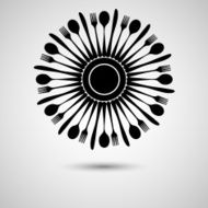 Cutlery in circle