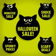 Scary Little Cat Halloween Sale Icons N2