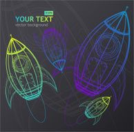 Vector rocket background