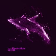 Neon dolphin abstract futuristic art stylish illustration eps10 N2