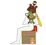 Osiris isolated figure of ancient egypt god