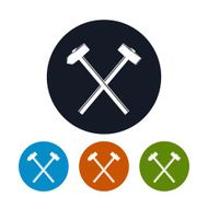 Icon of a Crossed Hammer and Sledgehammer