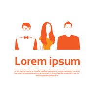 People Contour Profile Icon Set Portrait Vector