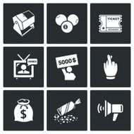 Lottery icons Vector Illustration N2